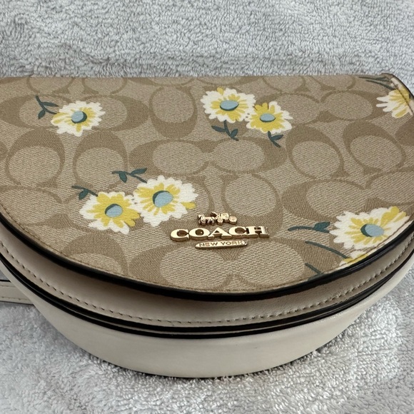 Coach Tan Floral Crossbody Bag - Picture 8 of 8
